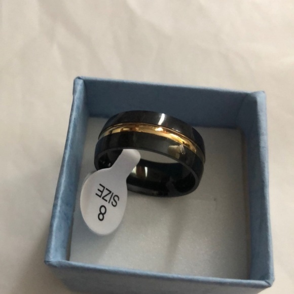 Men Women Titanium Stainless Steel Ring Band New - Picture 3 of 3